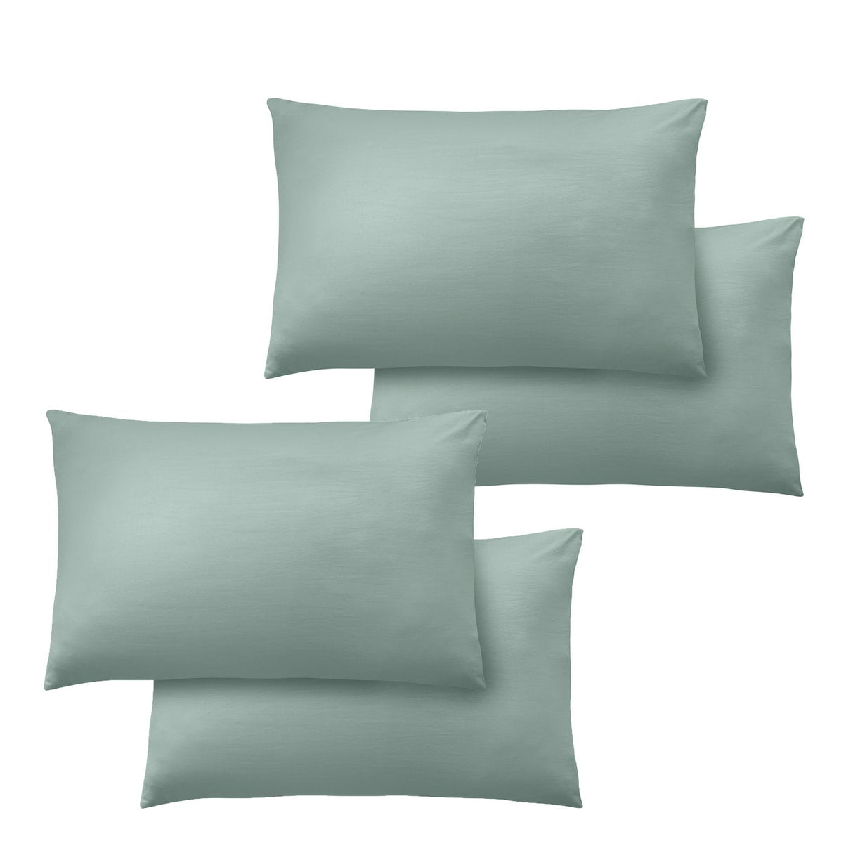 Catherine Lansfield So Soft Non-Iron Standard Pack of 4 Pillowcases Green