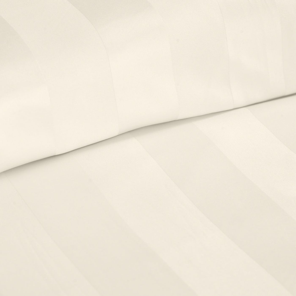 Catherine Lansfield So Soft Satin Stripe Duvet Cover Set with Pillowcase Cream