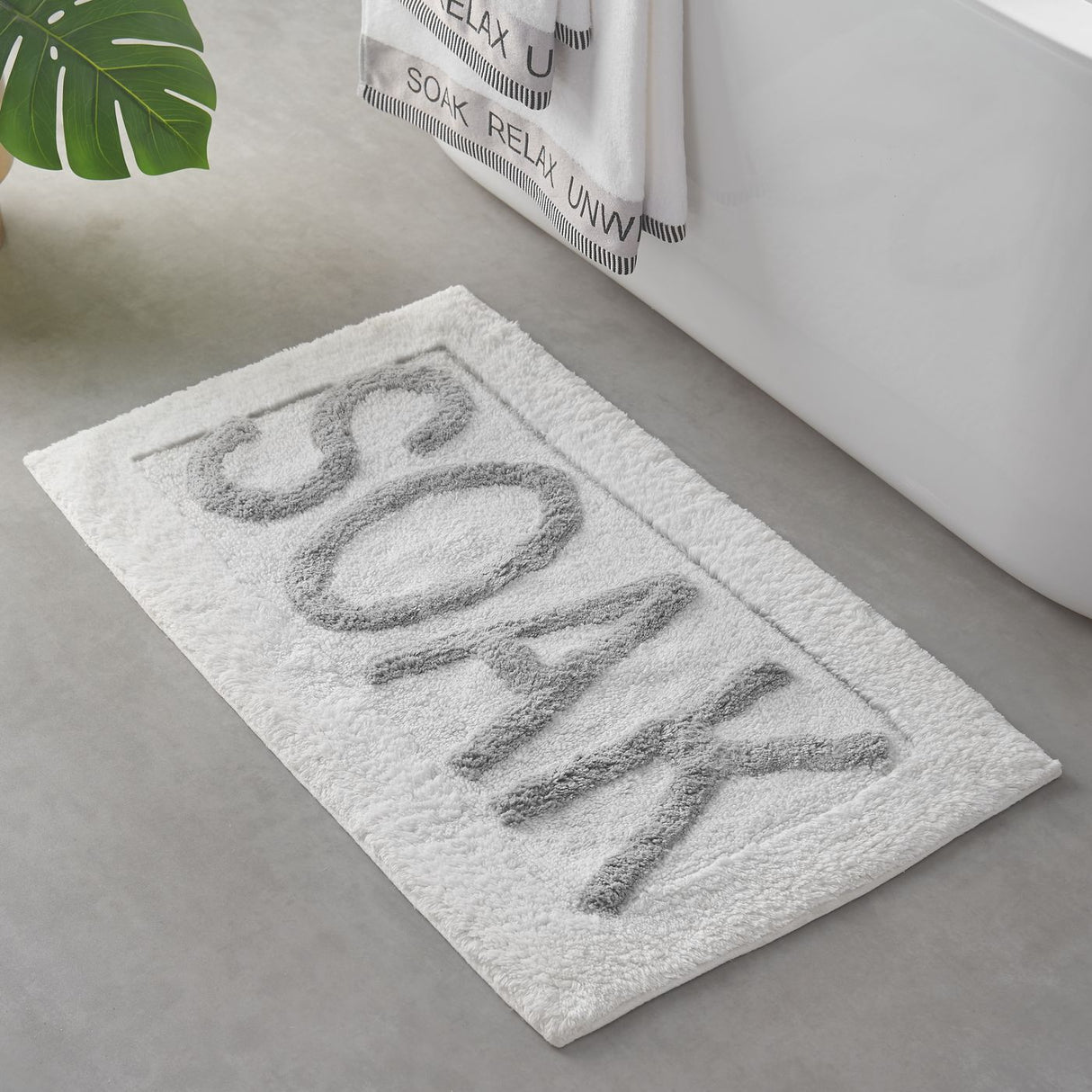 Catherine Lansfield Soak 50x80cm Bath Mat White