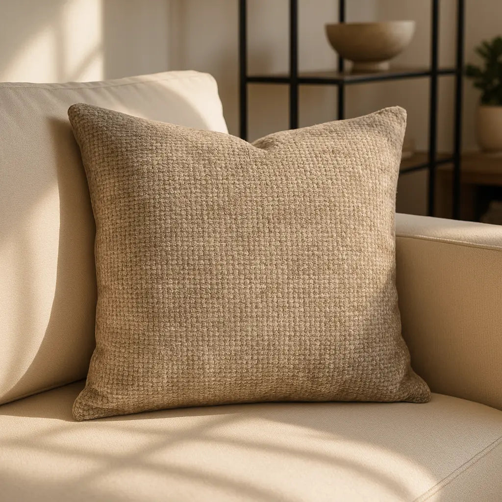 Somerset Chenille Earth Cushion Cover and Filled Cushion 45cm x 45cm