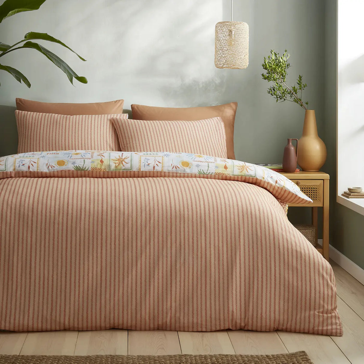Fusion Soleil Mediterranean Print Cotton Blend Duvet Cover Set 2
