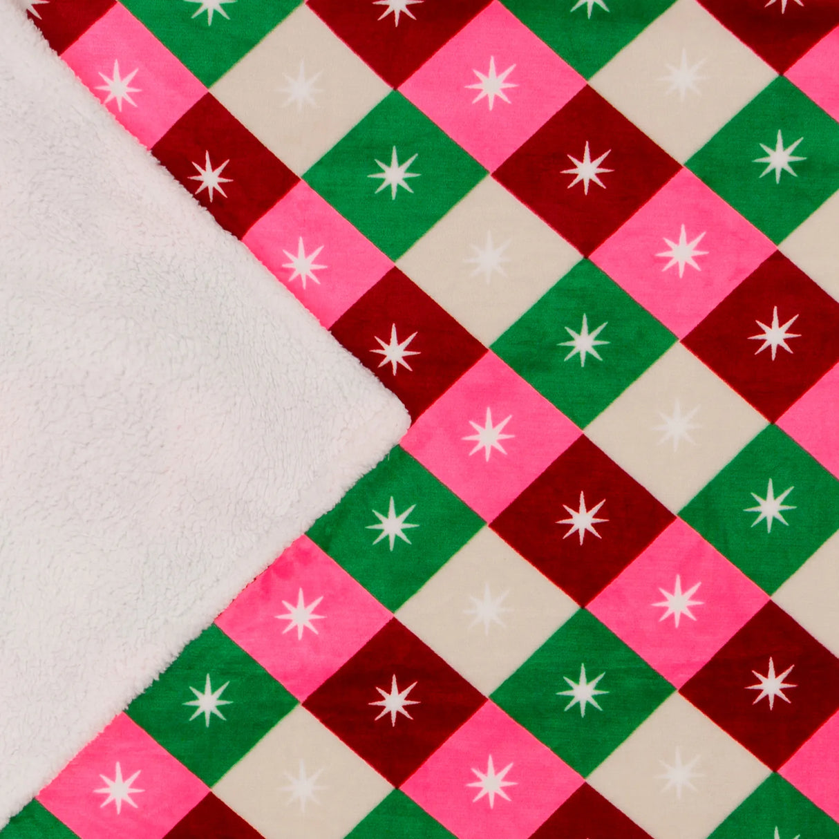 Star Sherpa Fleece Throw Multicolour 140 x 180cm - image 5