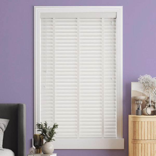 Starwood Faux Wood Dream Fine Grain Made to Measure Venetian Blind with Arctic Tapes - Ideal