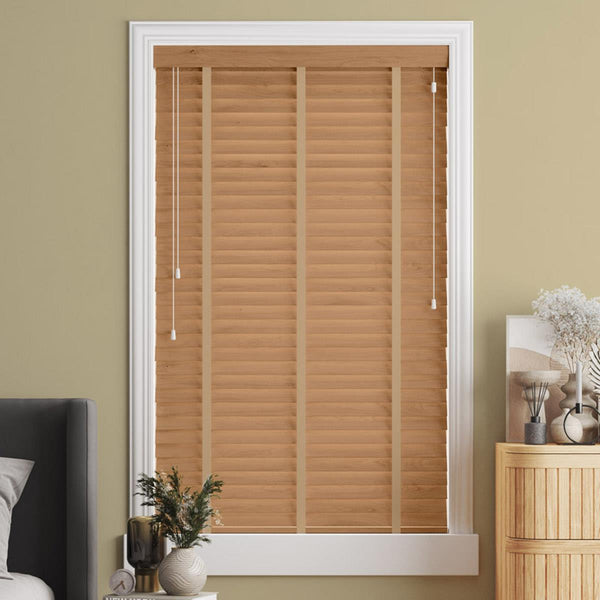 Sunwood Faux Wood Amber Made to Measure Venetian Blind with Tapes - Ideal