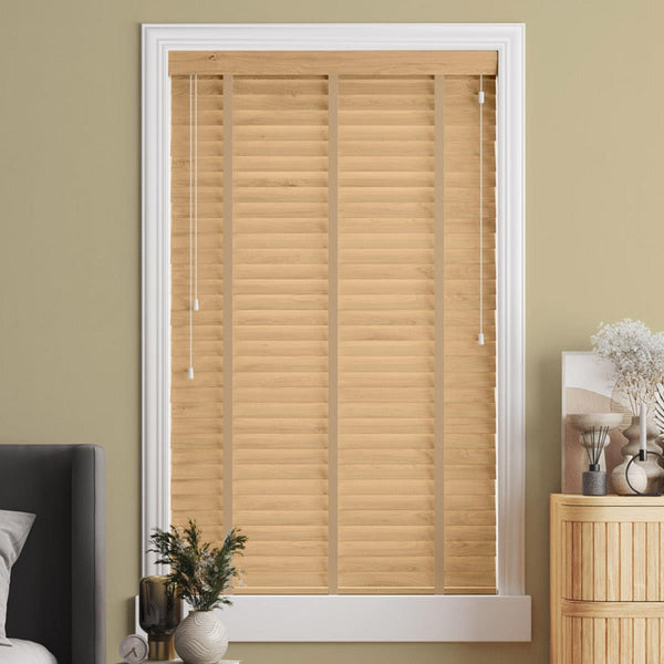 Sunwood Faux Wood Desert Oak Made to Measure Venetian Blind with Tapes - Ideal