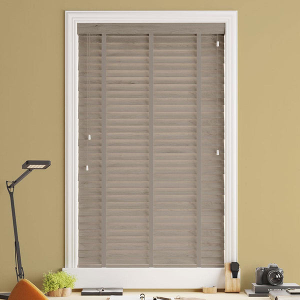Sunwood Wood Acacia Made to Measure Venetian Blind with Light Beige Tapes - Ideal