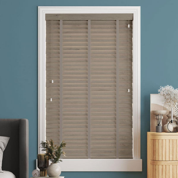 Sunwood Wood Montana Made to Measure Venetian Blind with Truffle Tapes - Ideal