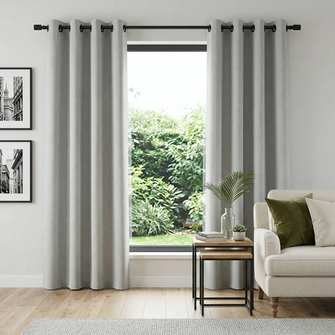 Supersoft Dim Out Lined Grey Thermal Eyelet Curtains