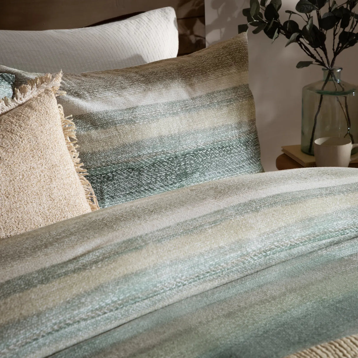Swift Brushed Cotton Duvet Cover Set Eucalyptus - image 4