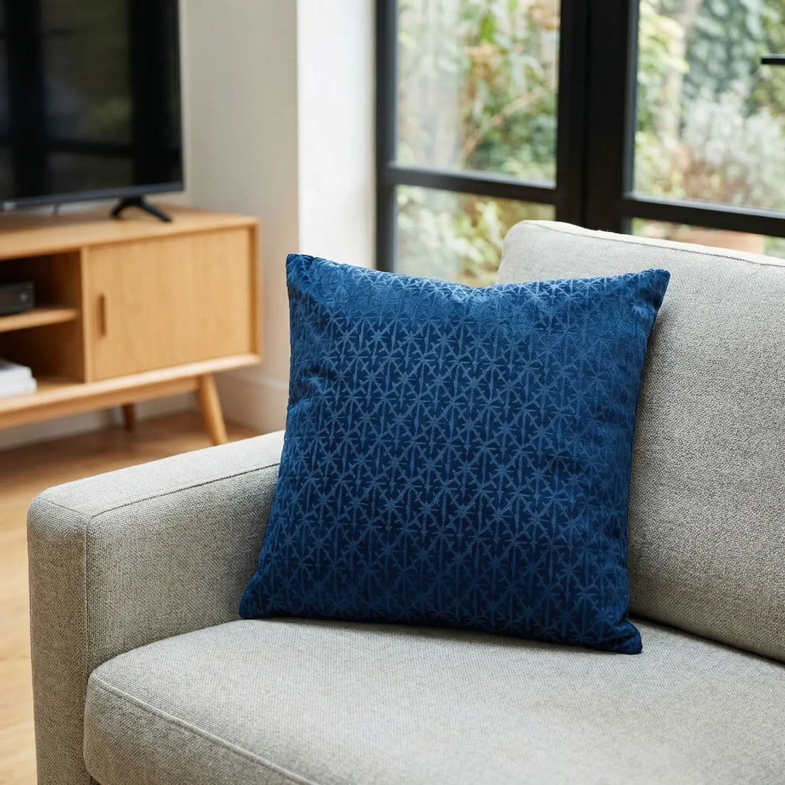 Temple Velvet Navy Cushion Cover 45cm x 45cm