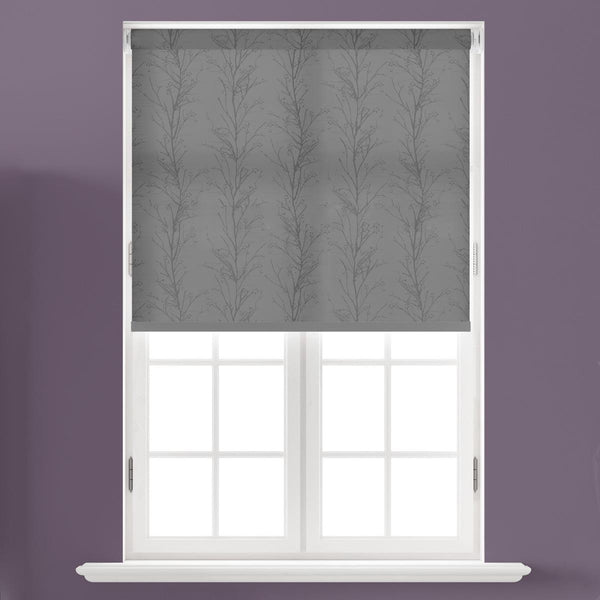 Treviso Graphite Dim Out Made to Measure Roller Blind - Ideal