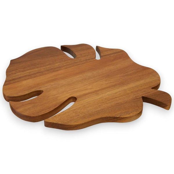 Tropical Leaf Acacia Wood Chopping Board - Ideal
