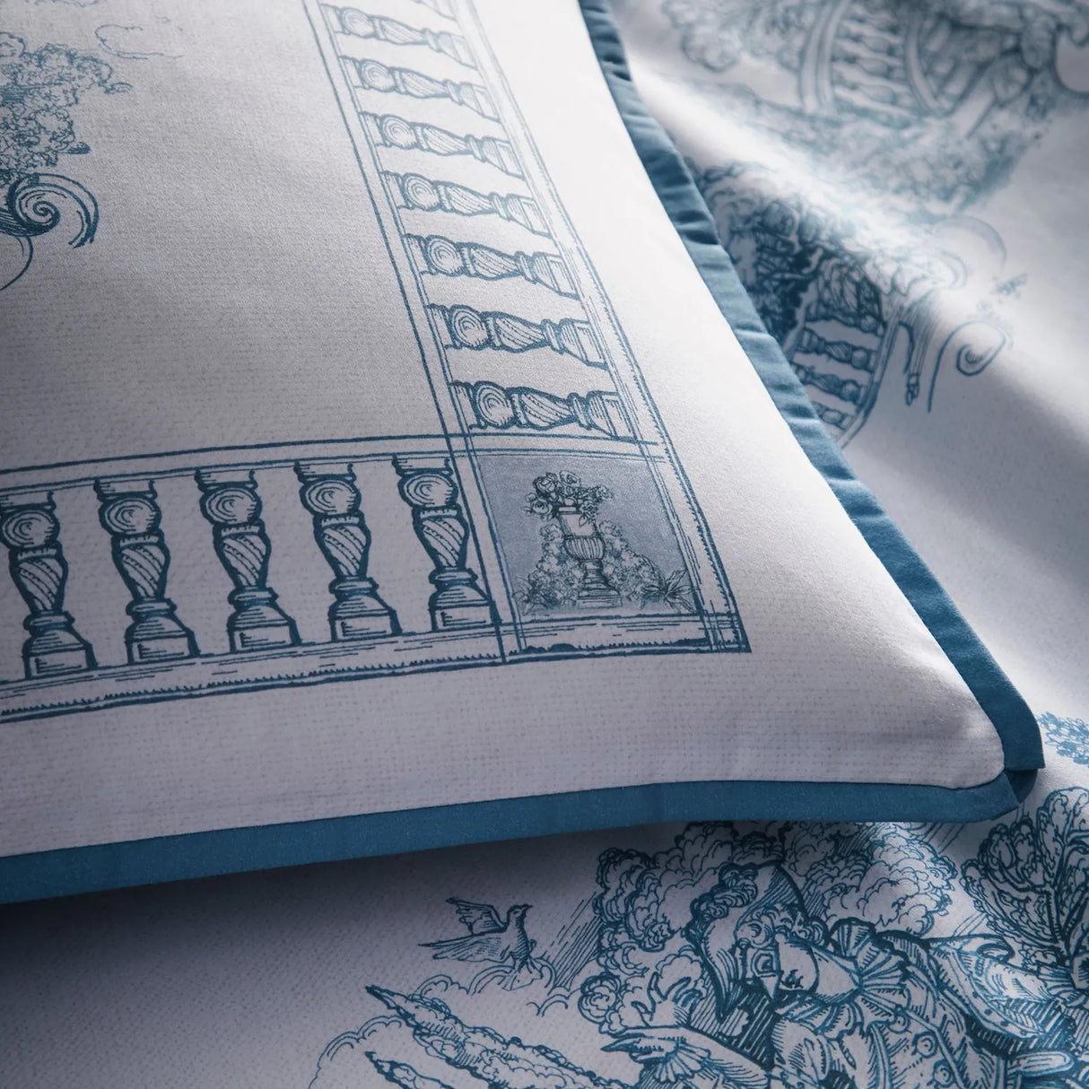 Tuscan Toile Blue 100% Cotton Duvet Cover Set - product image 3