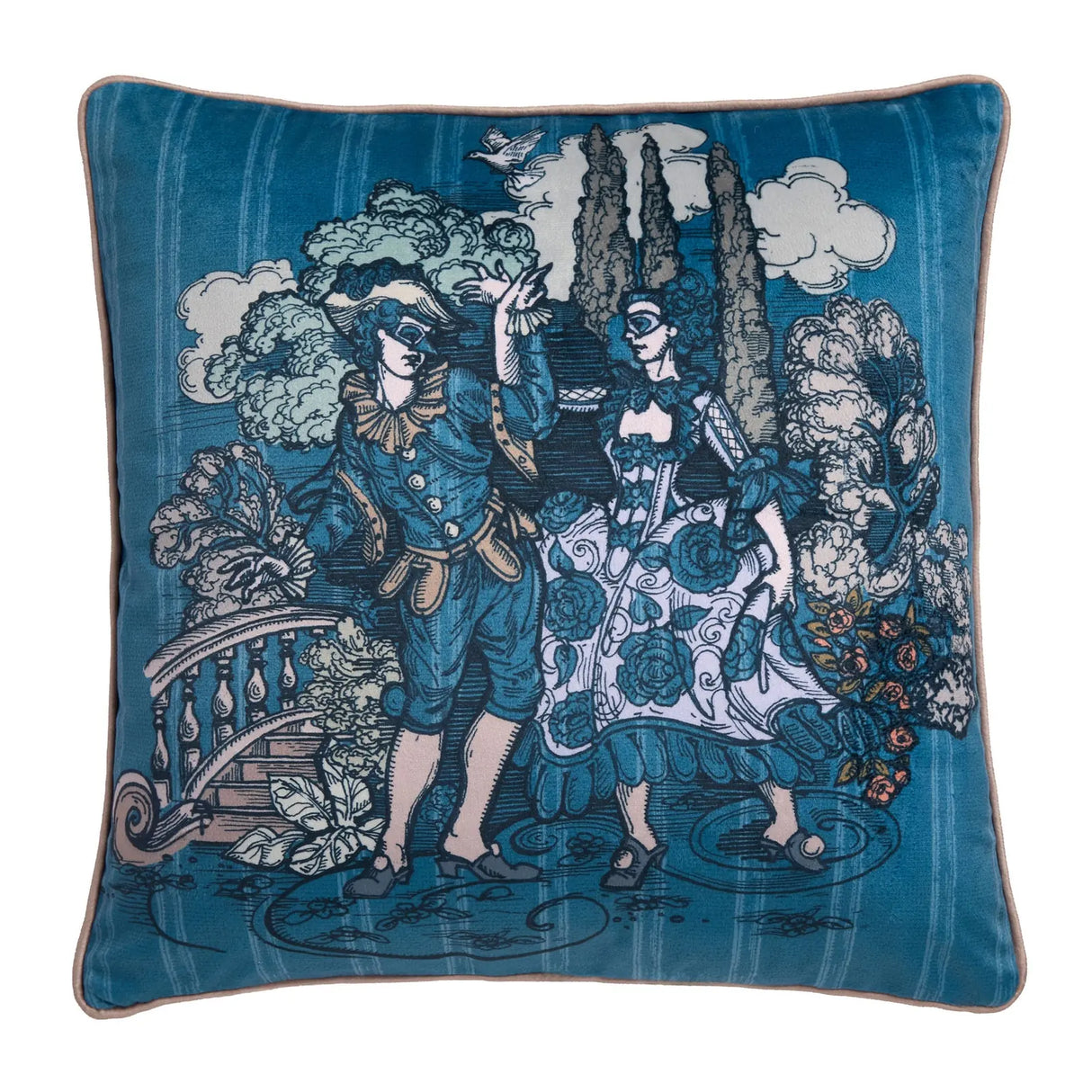 Tuscan Toile Blue Cushion 43 x 43cm - product image 2