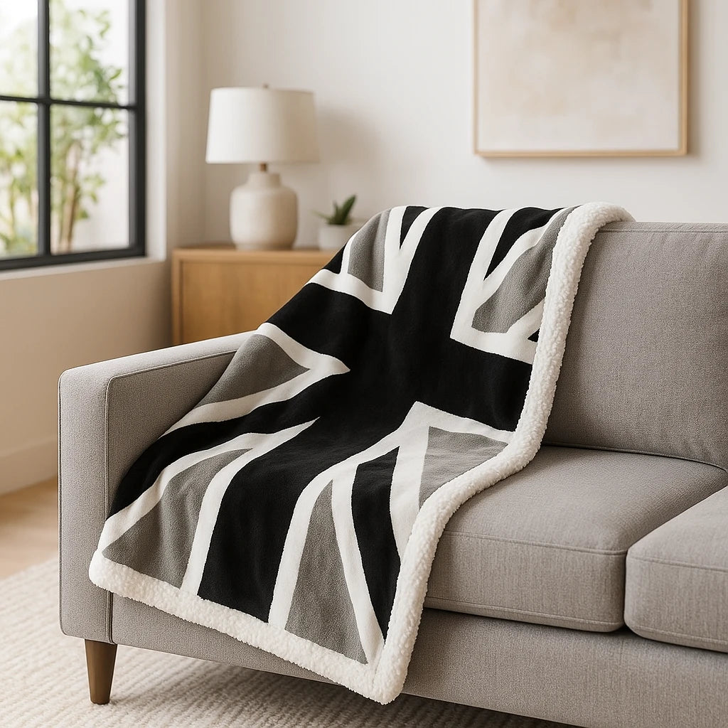 Union Jack Fleece Throw Blanket 130cm x 160cm by Rapport Home