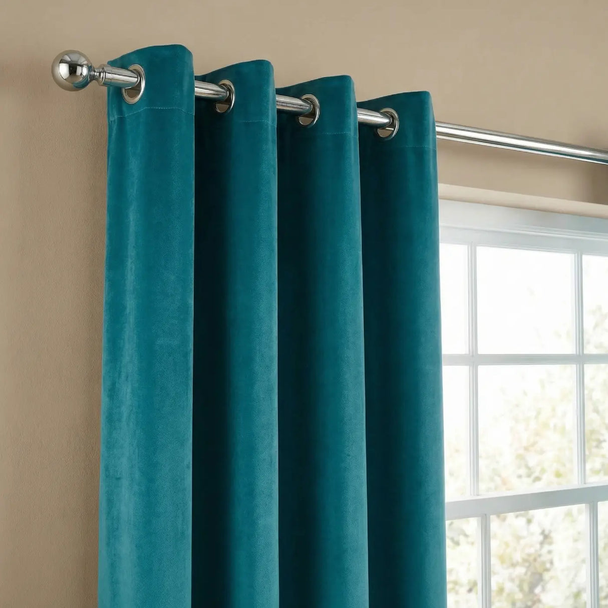 Velvet Blackout Eyelet Ring Top Curtains 4