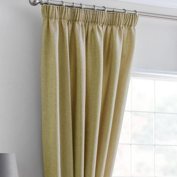 Versailles Lined Tape Curtains Ochre 46" x 54" - Ideal