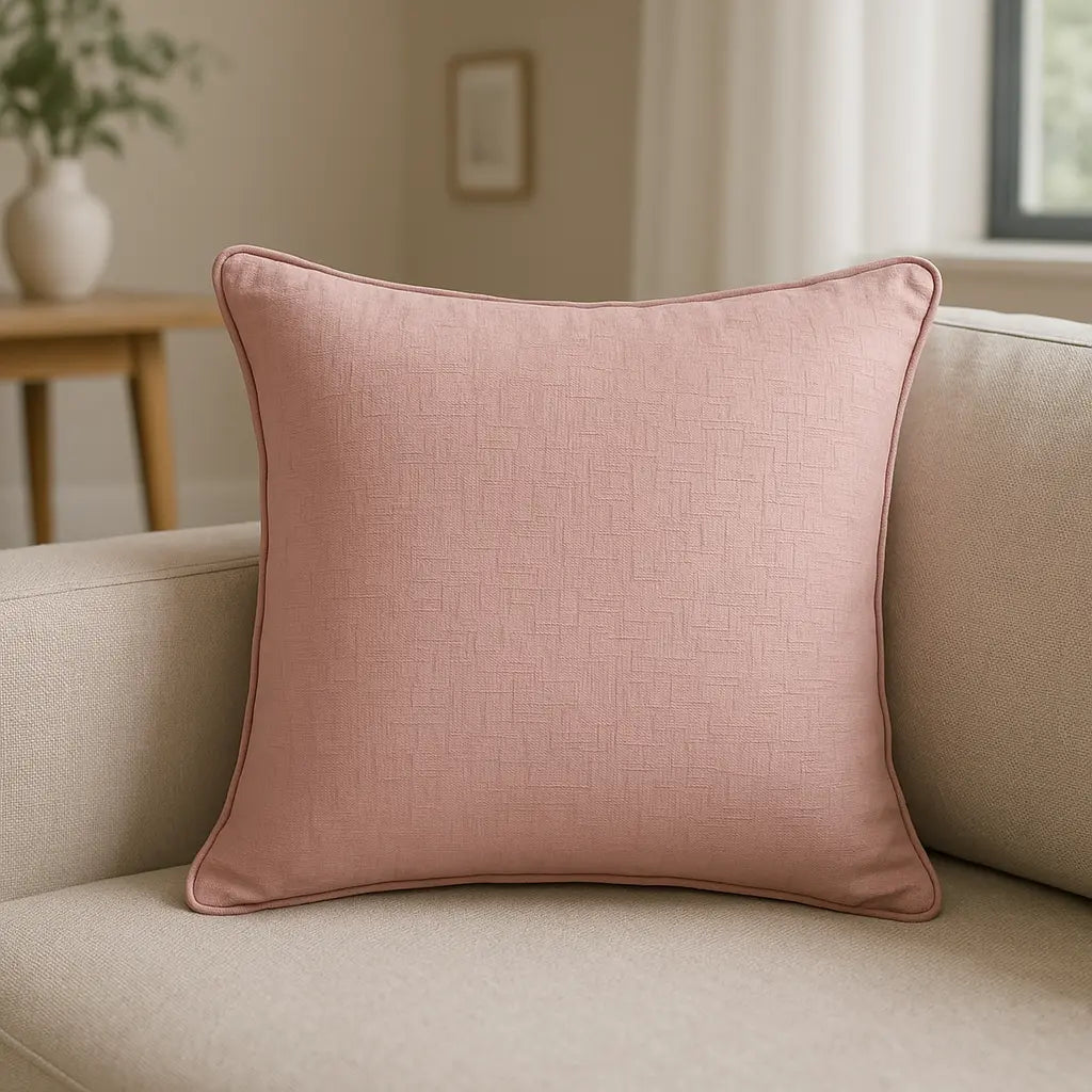 Vogue Embossed Blush Cushion Cover 43cm x 43cm