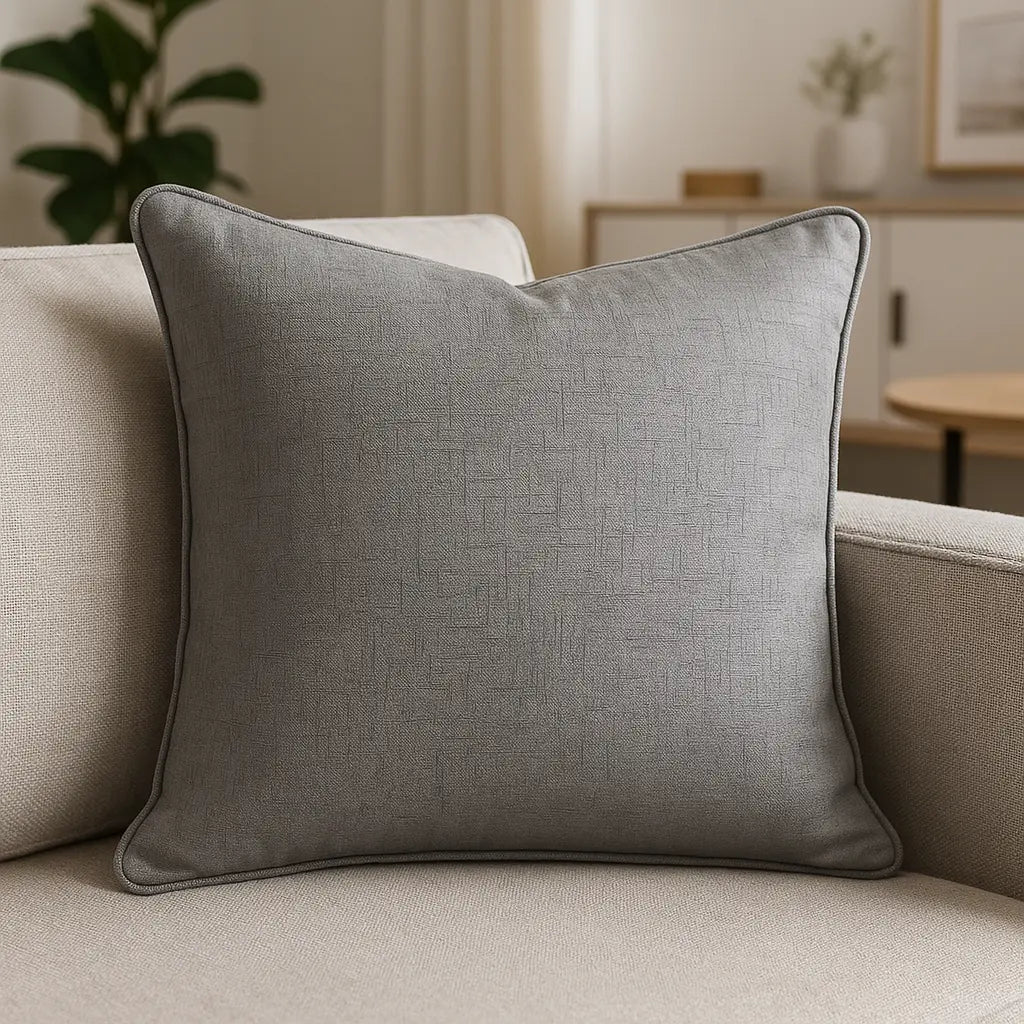 Vogue Embossed Grey Cushion Cover 43cm x 43cm
