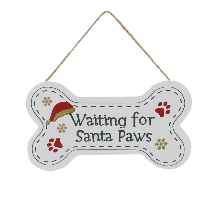 Waiting for Santa Paws Wooden Sign - Ideal