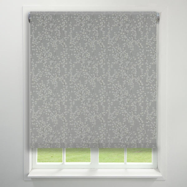 Willow Made to Measure Roller Blind (Dim Out) Silver - Ideal