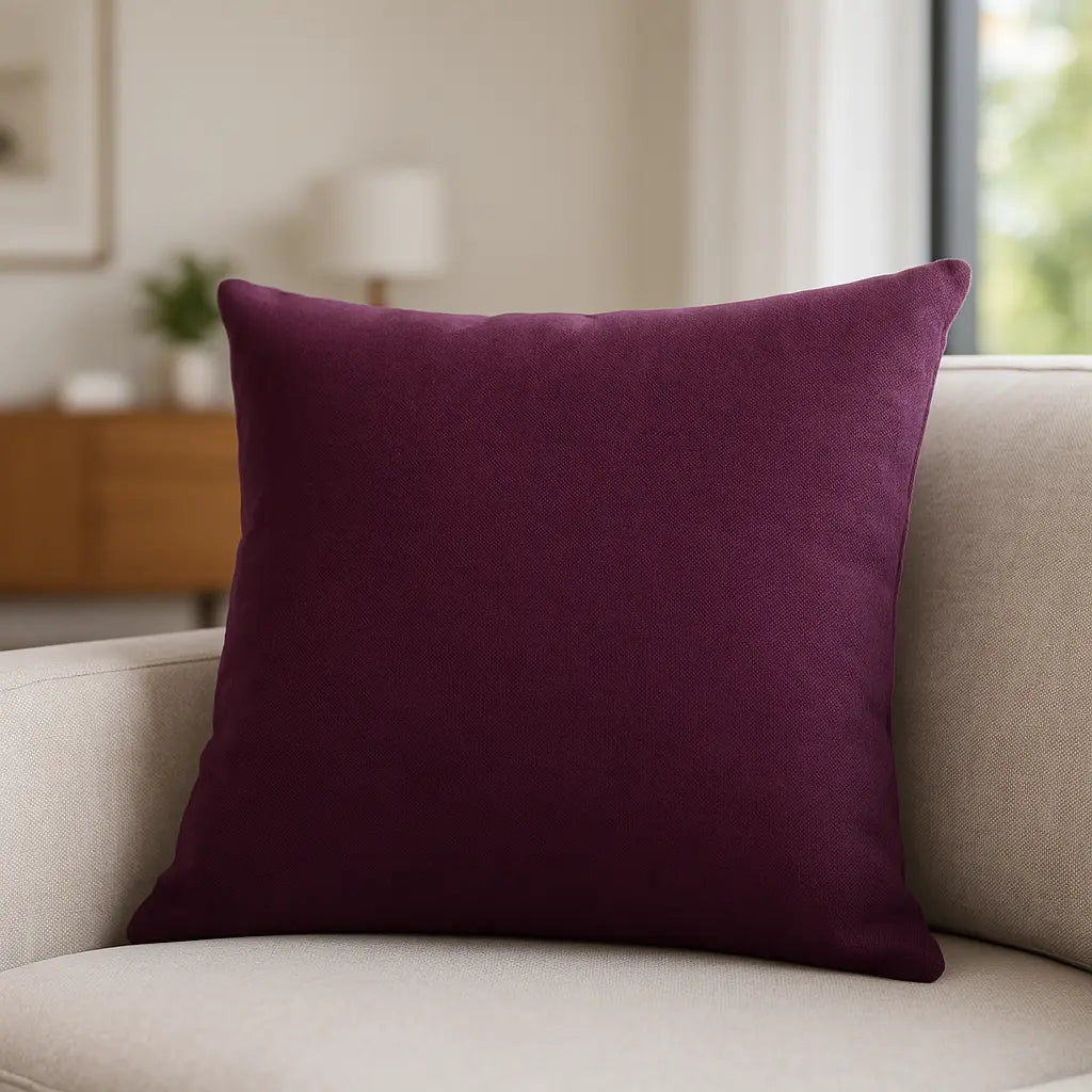 Essential Aubergine Cushion Cover 45cm x 45cm ( 45cm x 45cm )