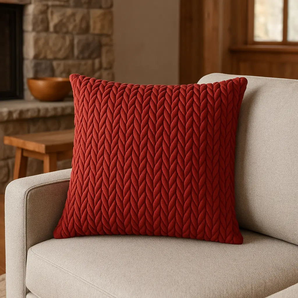 Laurence Llewelyn-Bowen Amory Velvet Cushion Cover 43cm x 43cm - Wine