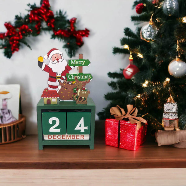 Wooden Santa Advent Calendar - Ideal
