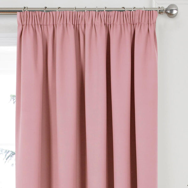 Woven Blackout Tape Top Curtains Soft Pink - Ideal