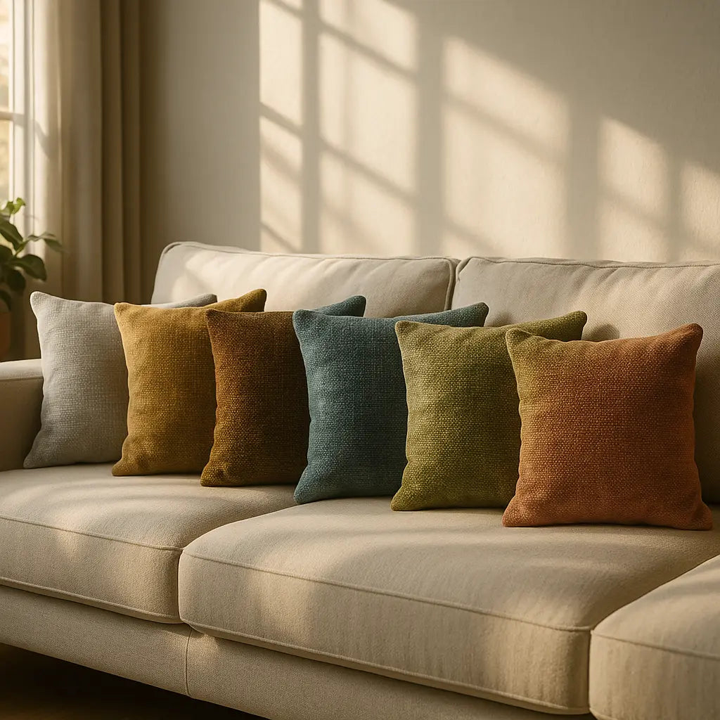 York Chenille Cushion Cover and Filled Cushion 18" x 18" (45cm x 45cm) by Sundour 2