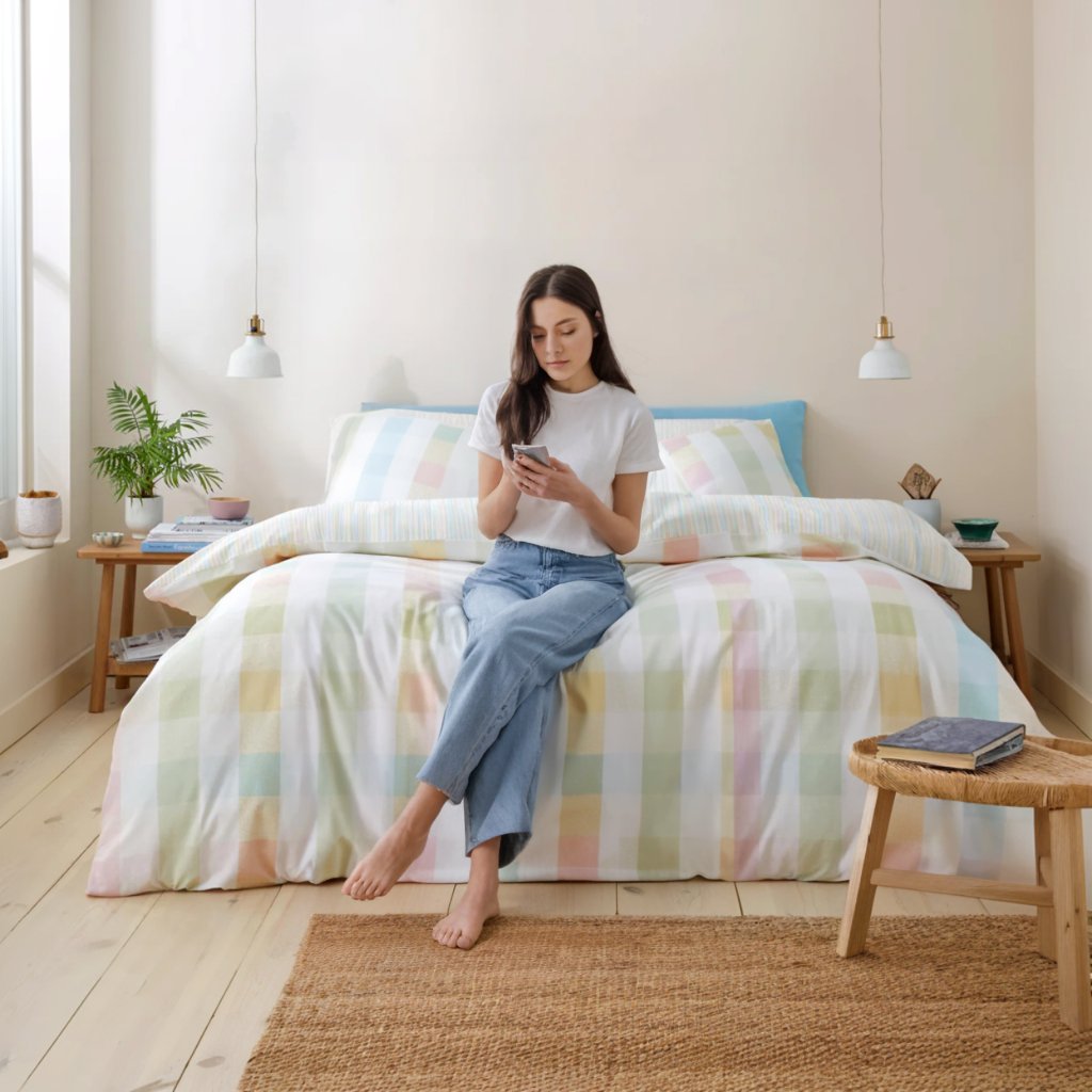 Spring Check Duvet Cover Set by Catherine Lansfield