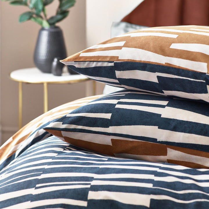 Piper Abstract Cotton Rich Reversible Duvet Cover Set - Ideal