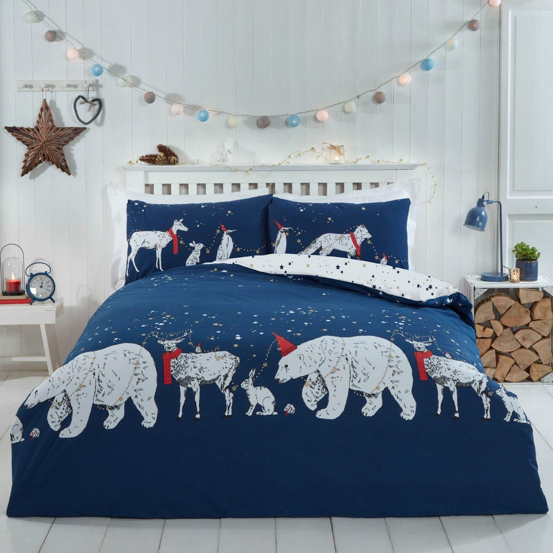 Polar Bear & Friends Christmas Polycotton Duvet Cover Set