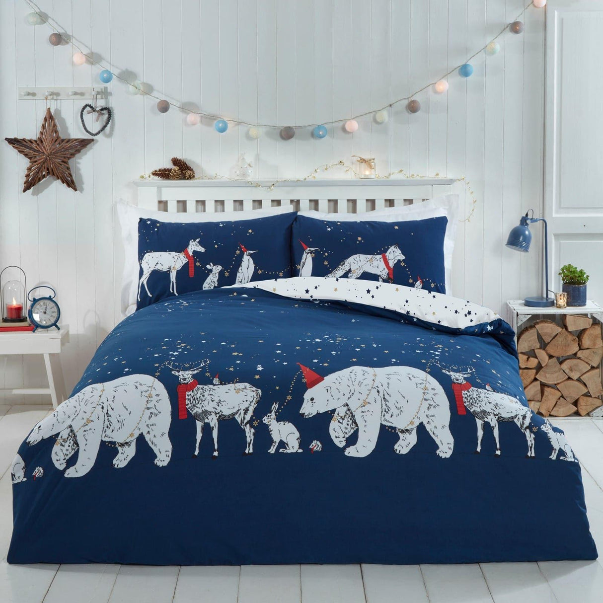 Polar Bear & Friends Christmas Duvet Cover Set Duvet Cover Rapport Single