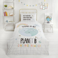 Sustainable Planet B Polycotton Duvet Cover Set