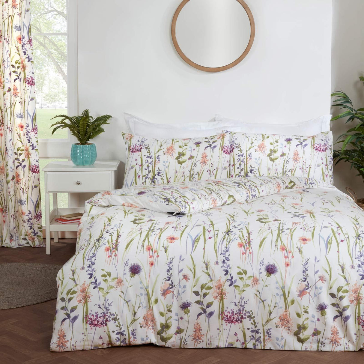 Hampshire Country Floral Multi Duvet Cover Set Duvet Cover Sundour Single