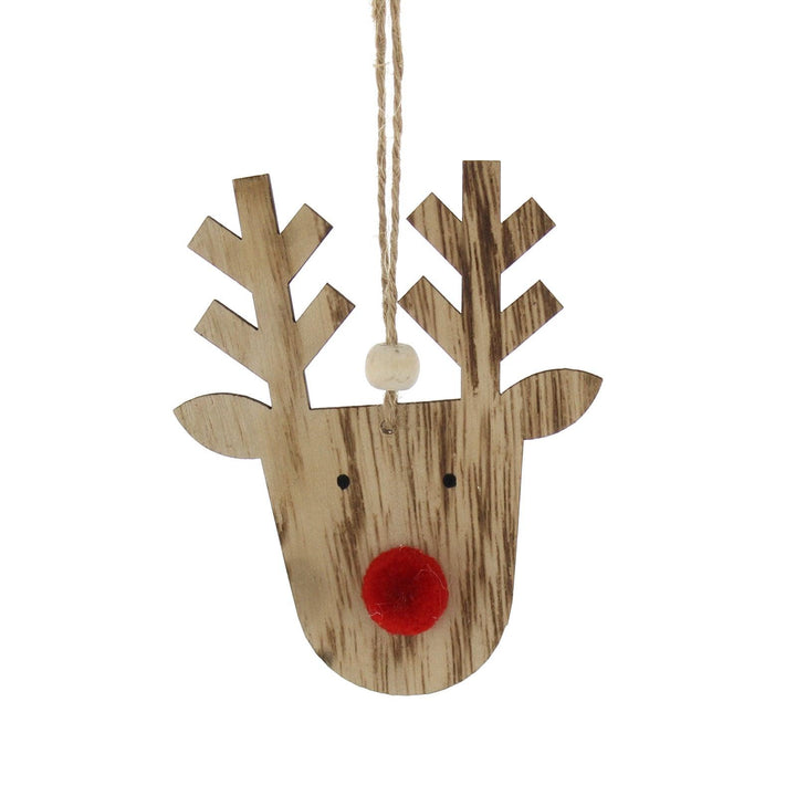 Wooden Rudolph Hanging Decoration - Ideal