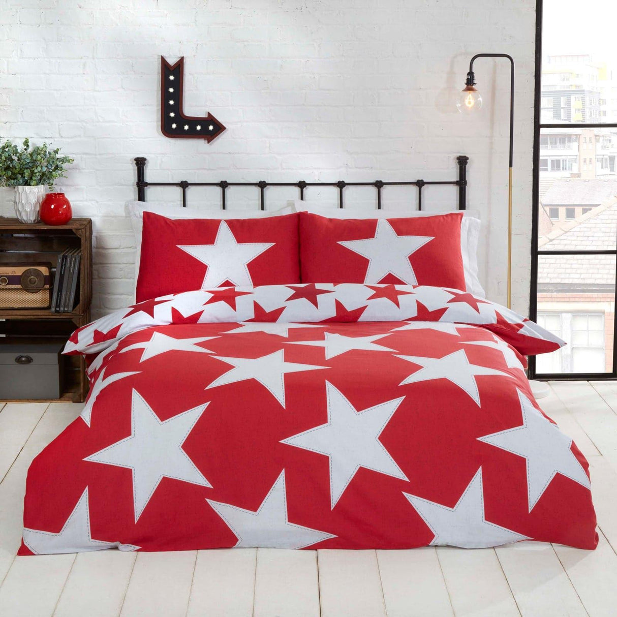 All Stars Reversible Red Duvet Cover Set Duvet Cover Rapport Single
