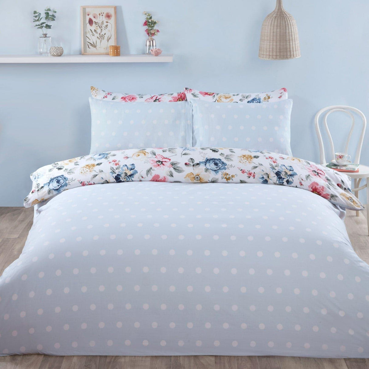 Emilia Floral Reversible Multicolour Duvet Cover Set Duvet Cover Rapport