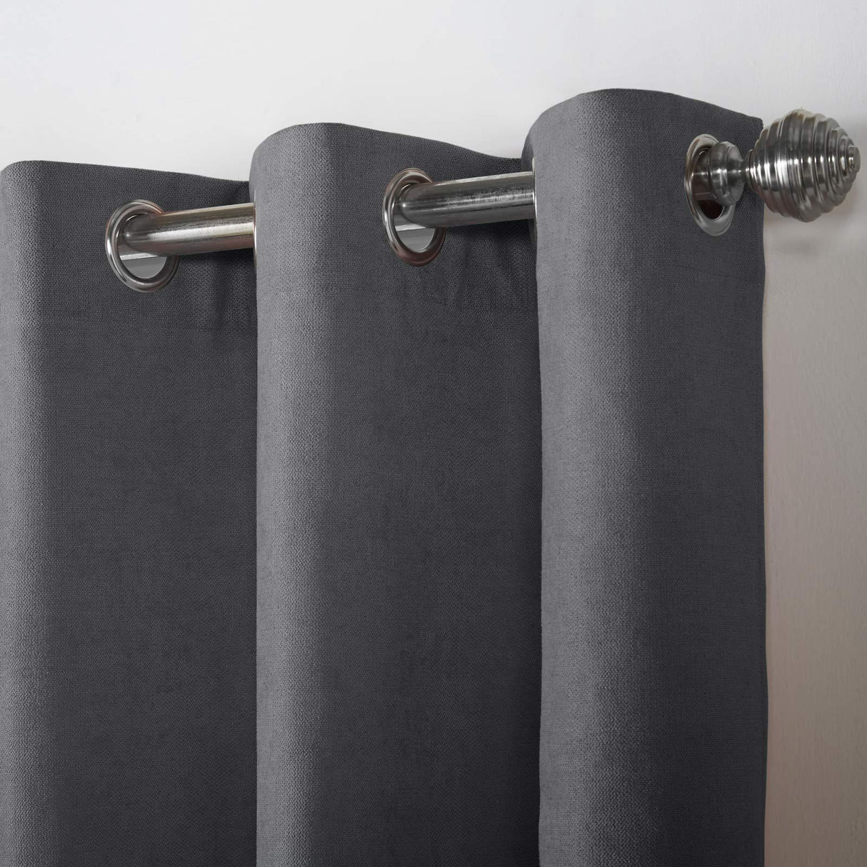 Velvet Chenille Eyelet Curtains Slate Eyelet Curtains Alan Symonds