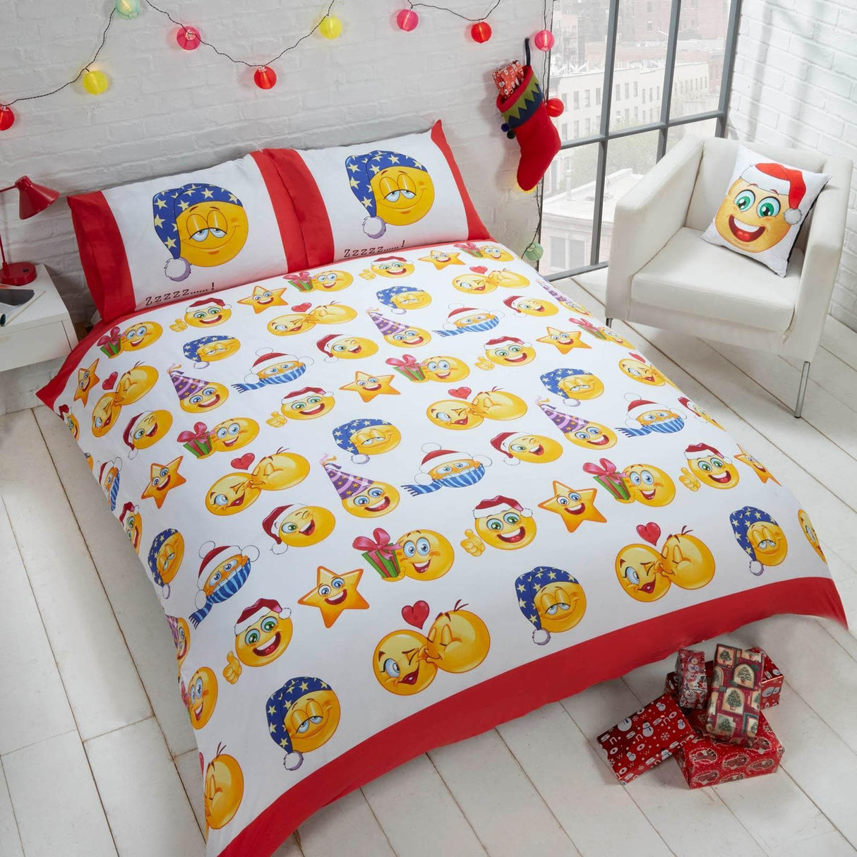 Christmas Icons Reversible Duvet Cover Set Kids Bedding Rapport