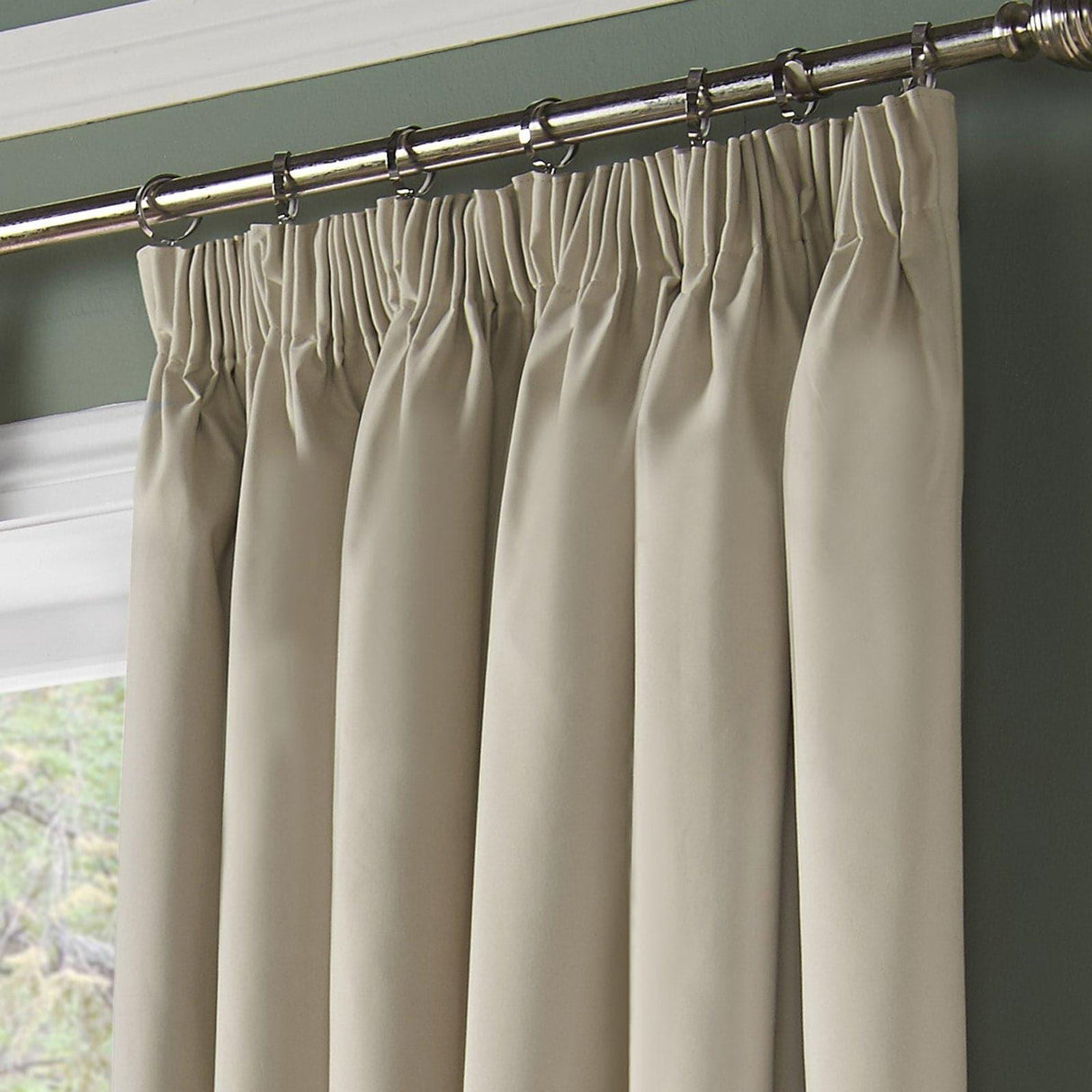 Essential 95% Blackout Tape Top Curtains Cream Tape Top Curtains Alan Symonds