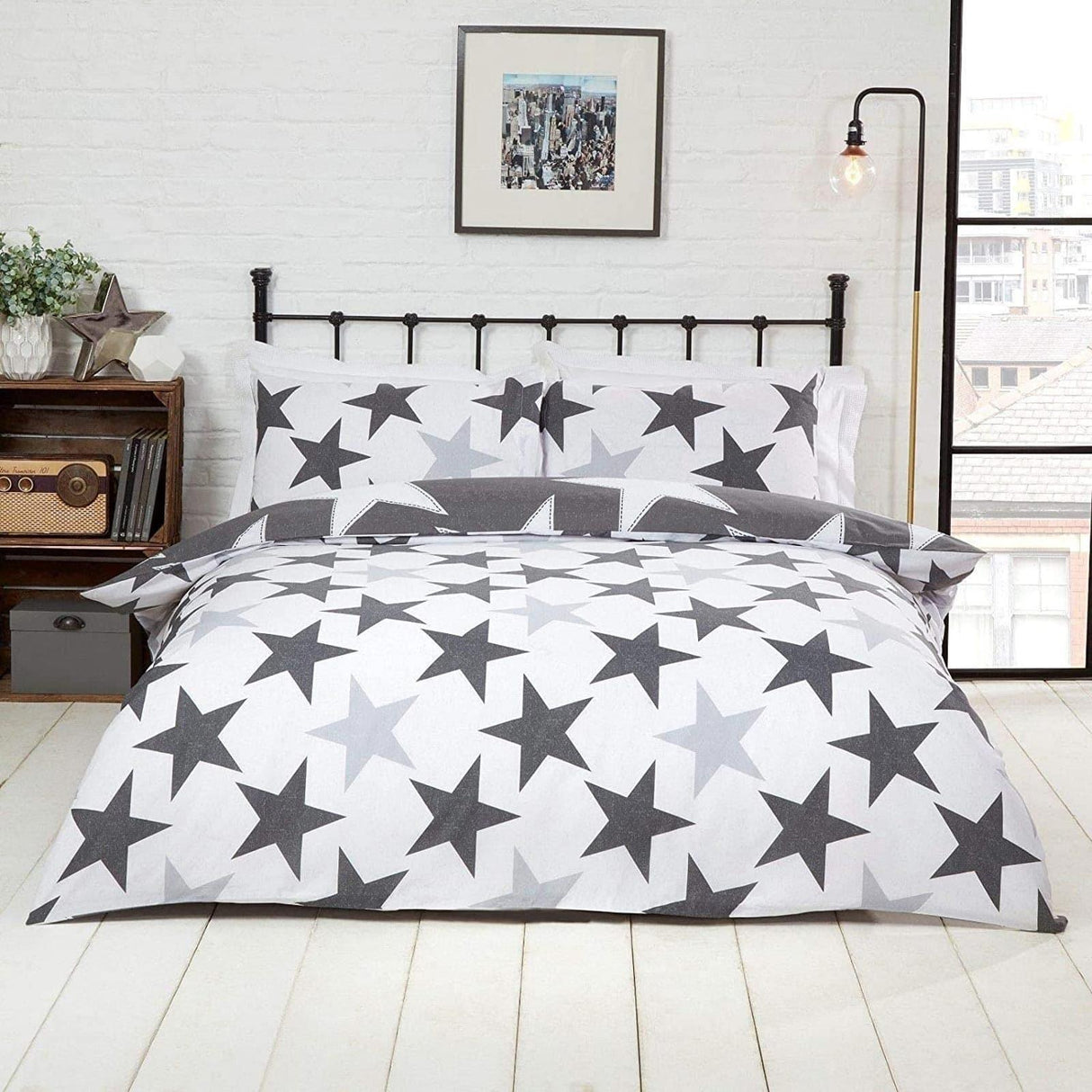 All Stars Reversible Grey Duvet Cover Set Duvet Cover Rapport