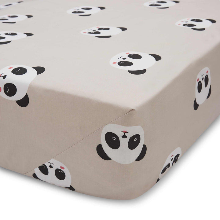 Born to be a Panda's Friend Organic Cotton Fitted Sheet -  - Ideal Textiles