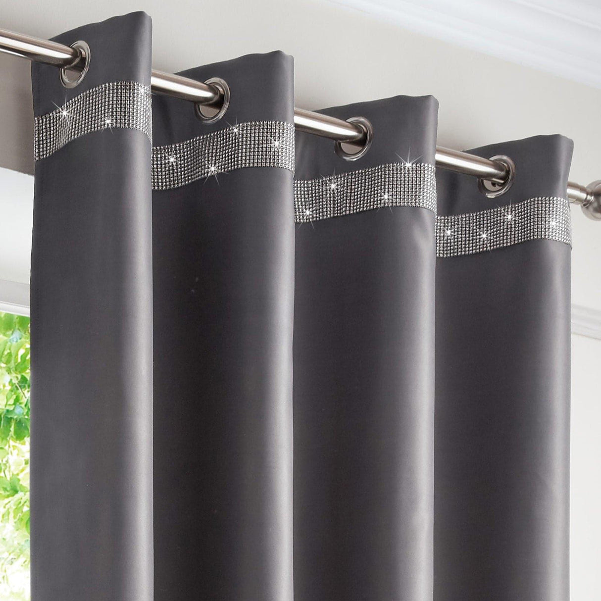 Palace Blockout Eyelet Curtains Silver Eyelet Curtains Alan Symonds