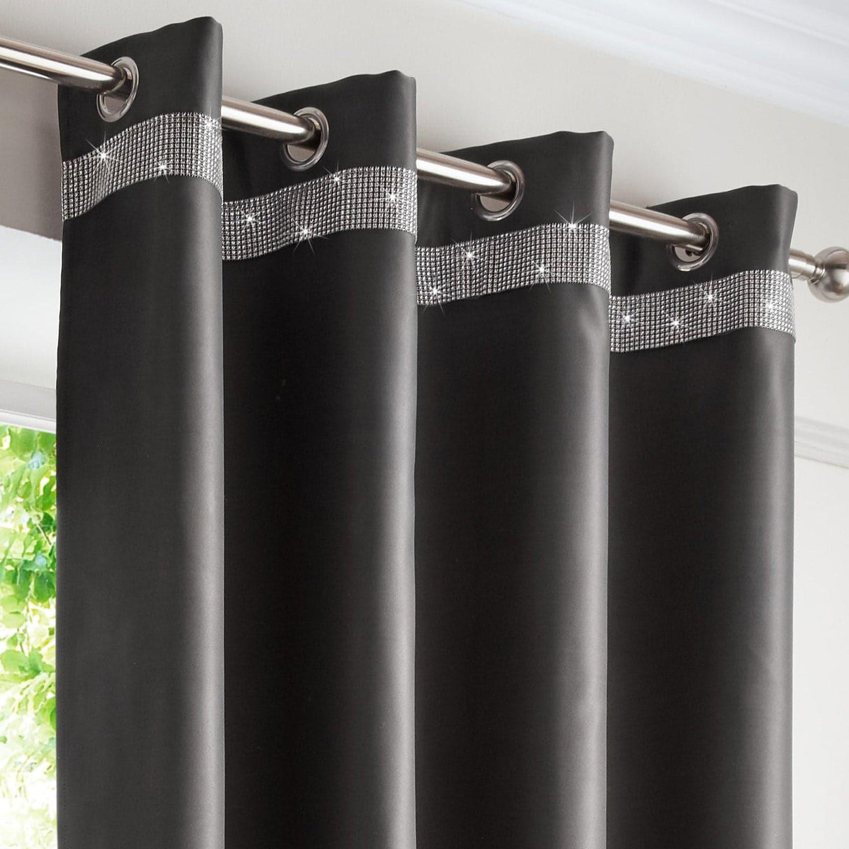 Palace Blockout Eyelet Curtains Charcoal Eyelet Curtains Alan Symonds