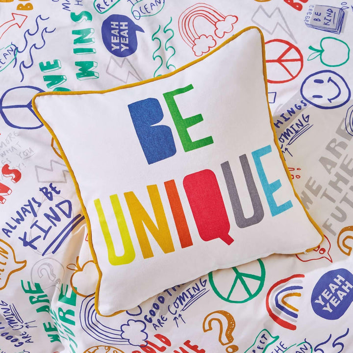 Born To Be You / Be Unique Reversible Filled Cushion -  - Ideal Textiles