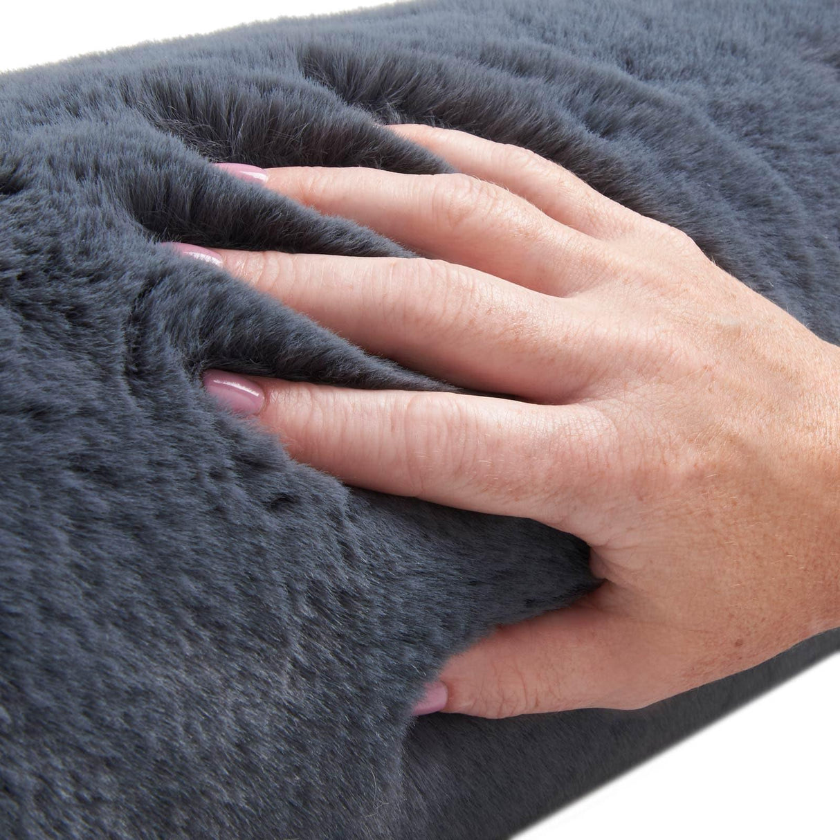 Faux Rabbit Fur Draught Excluder Silver Draught Excluder Alan Symonds