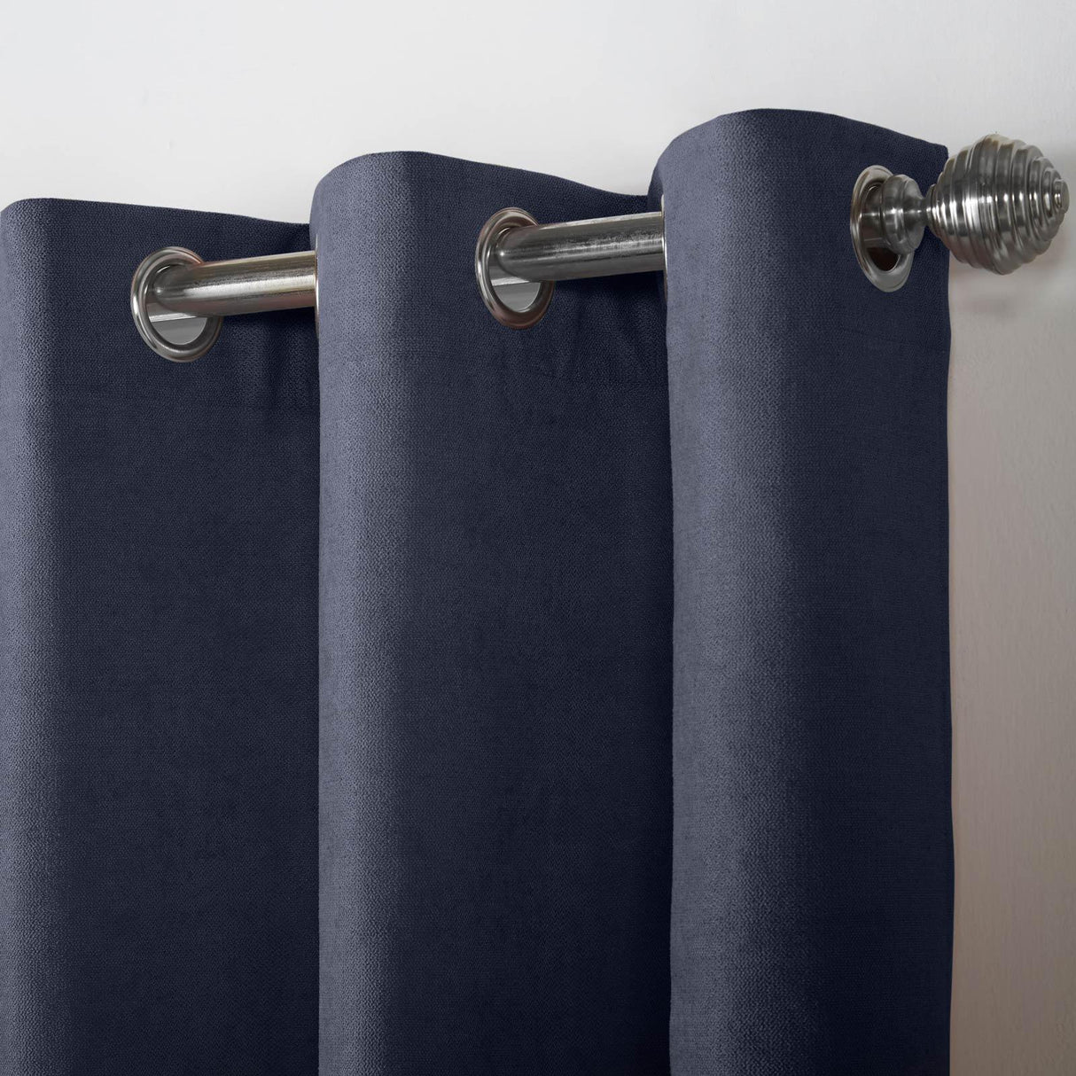 Velvet Chenille Eyelet Curtains Navy Eyelet Curtains Alan Symonds