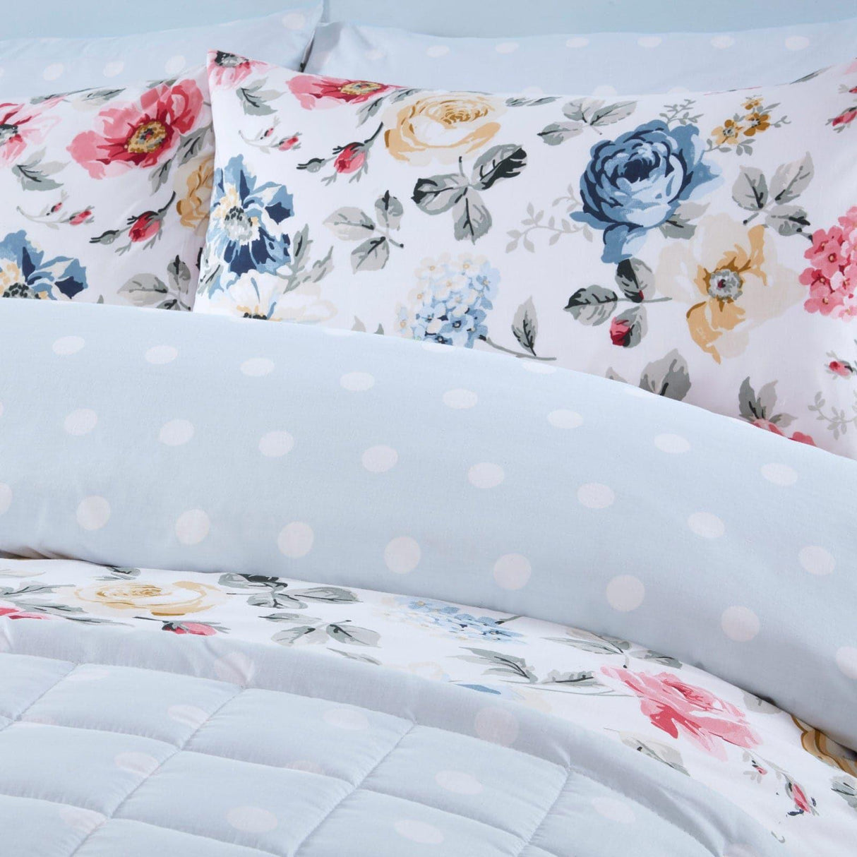 Emilia Floral Reversible Multicolour Duvet Cover Set Duvet Cover Rapport